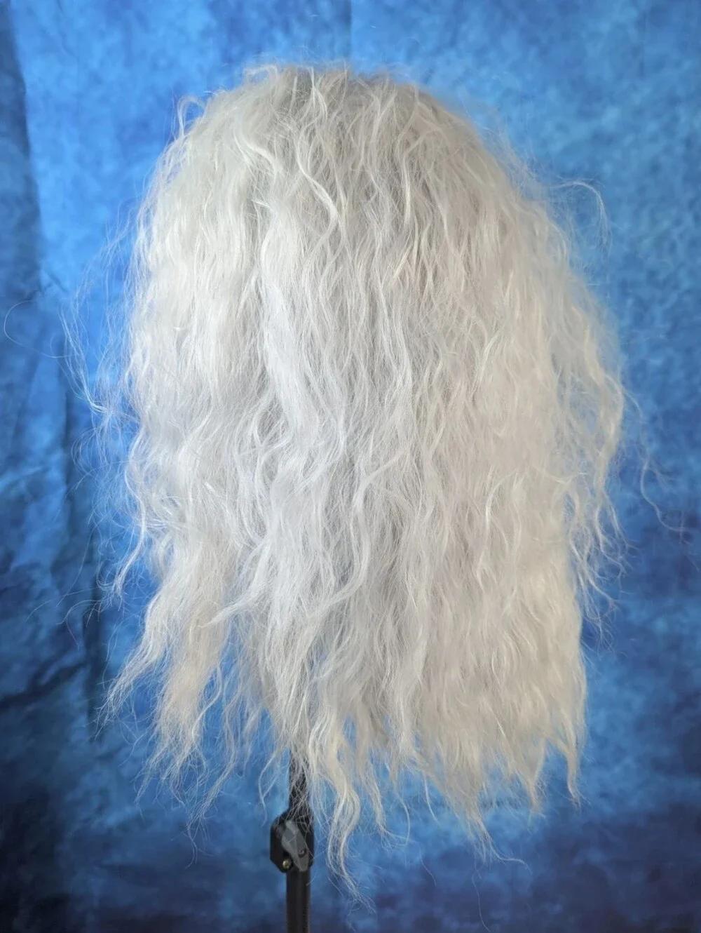 Witchy White Grey Synthetic Wig Mid-Length Adjustable Cap NIB